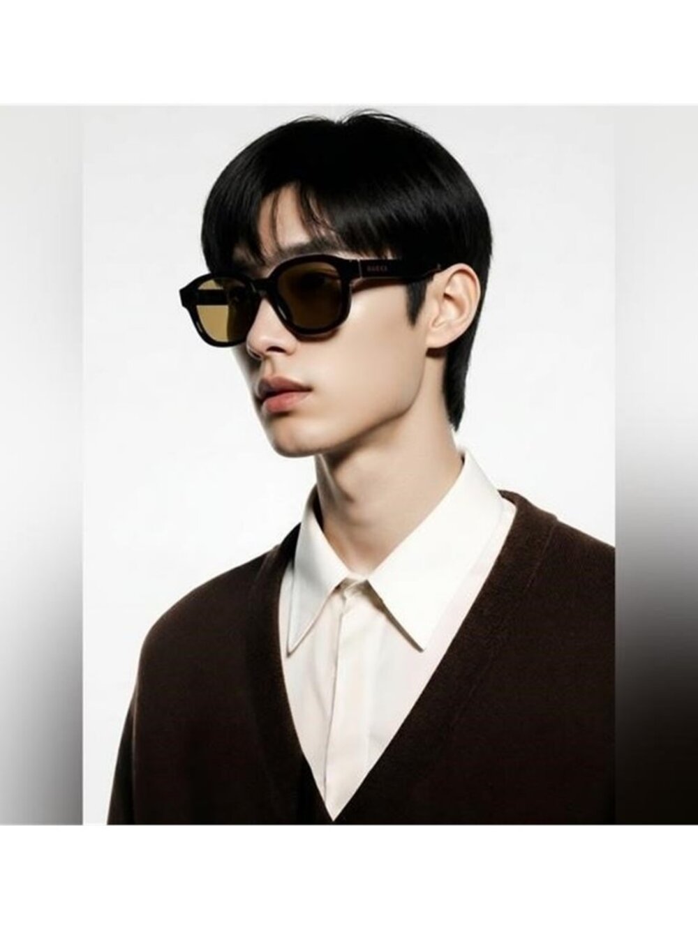 GUCCI GG1140SK-003 Unisex Classic Designer Sunglasses in Black & Gold/Brown 54mm - Picture 6 of 12